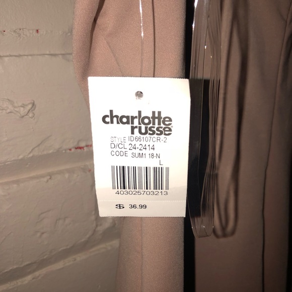 New Charlotte Russe Nude Bodycon Midi Dress👗 - Picture 4 of 5